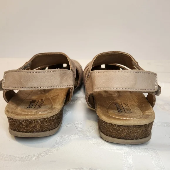 Earth Origins Etbirdine Comfort Support Tan Leather Slip On Sandal Size 7M - Picture 8 of 10